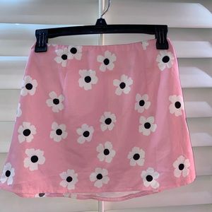 PRINCESS POLLY PINK FLOWER MINI SKIRT
